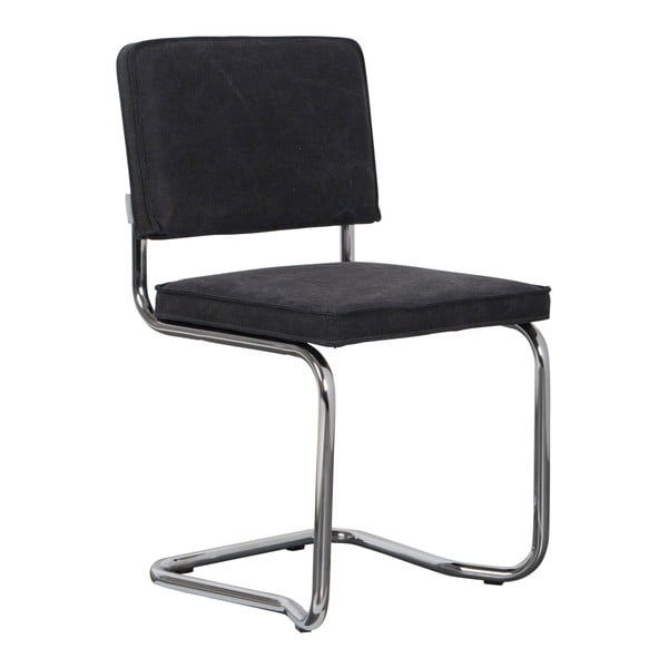 Sada 2 černých židlí Zuiver Ridge Rib Kink Vintage