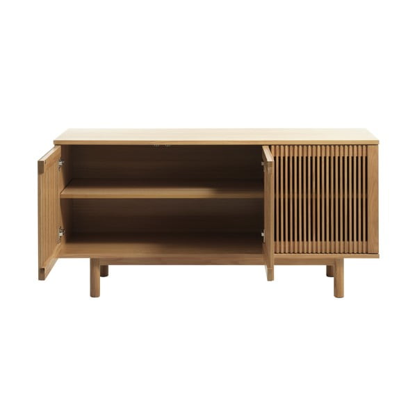 Нисък скрин от декор от дъб  в естествен цвят 143x70 cm Tiber – Unique Furniture-image-4