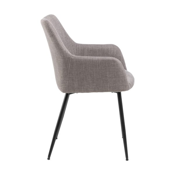 Светлосиви тапицирани трапезни столове в комплект с подлакътници 2 бр. Lizzy – Actona-image-3