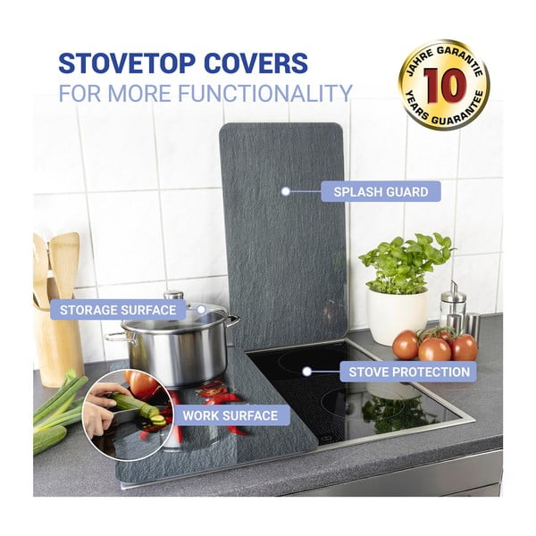 Комплект от 2 стъклени капака за печка , 52 x 30 cm Cayenne - Wenko-image-3