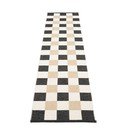 Черна и кремава пътека за открито и закрито 70x300 cm Pix Black Vanilla – Pappelina
