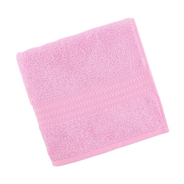Розова хавлиена кърпа от чист памук , 50 x 90 cm - Foutastic-image-1