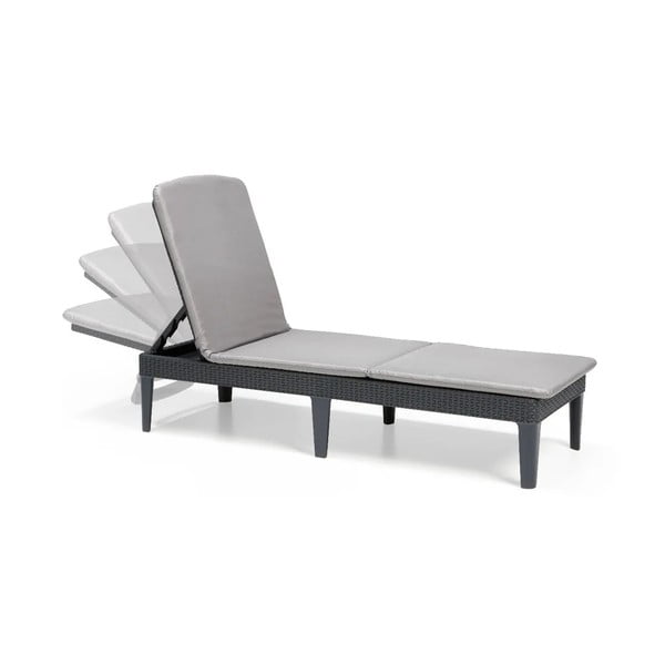 Тъмносив пластмасов градински шезлонг Jaipur – Keter-image-2