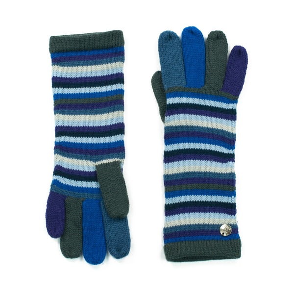 Сини раирани дамски ръкавици Greta - Art of Polo