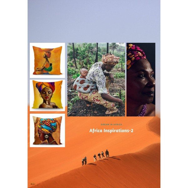 Комплект от 3 калъфки за възглавници African Culture, 45 x 45 cm - Minimalist Cushion Covers-image-4
