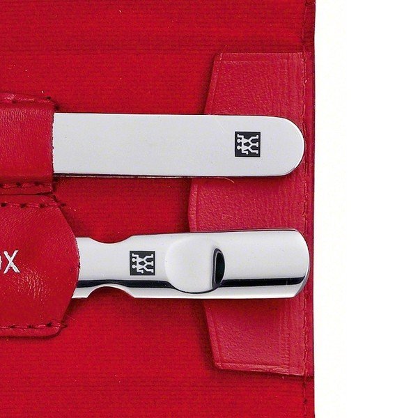 Manikúra v červeném koženém pouzdře, 3 ks-image-3