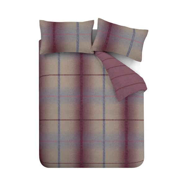 Тъмнорозово фланелно спално бельо за единично легло 135x200 cm Melrose - Catherine Lansfield