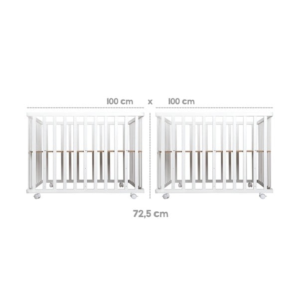 Бяла кошара за игра 100x100 cm Little stars - Roba-image-3