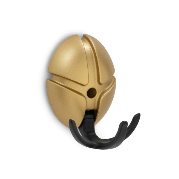 Черна/ в златист цвят стенна пластмасова кука Tick – Spinder Design-image-2