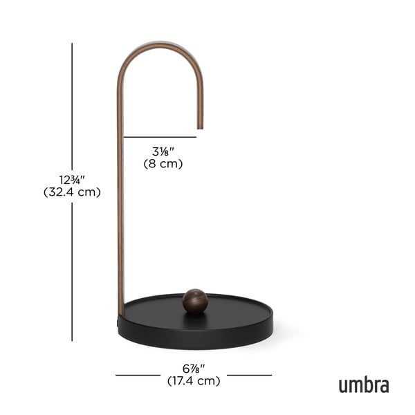 Черна дървена поставка за хартия ø 17 cm Bellwood - Umbra-image-4