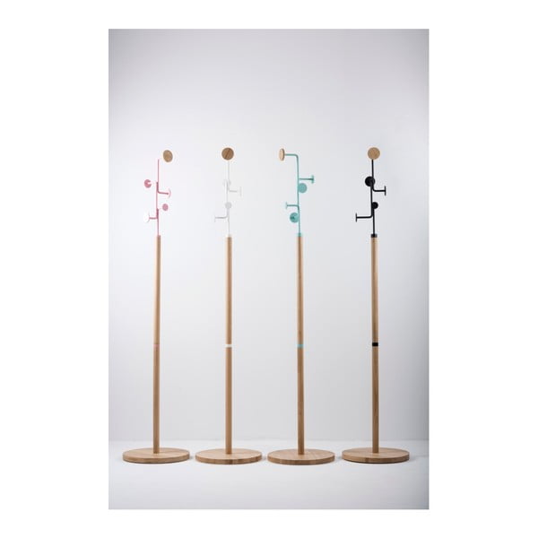 Подова етажерка от масивна дъбова дървесина с бели детайли Hook - Gazzda-image-4