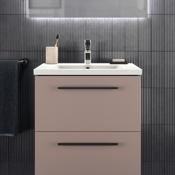 Сиво-бежов стенен шкаф за мивка 60x63 cm i.Life B – Ideal Standard-image-1