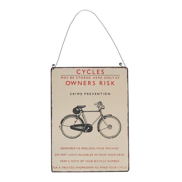 Метална табела 17x23 cm Retro Bicycle – Rex London