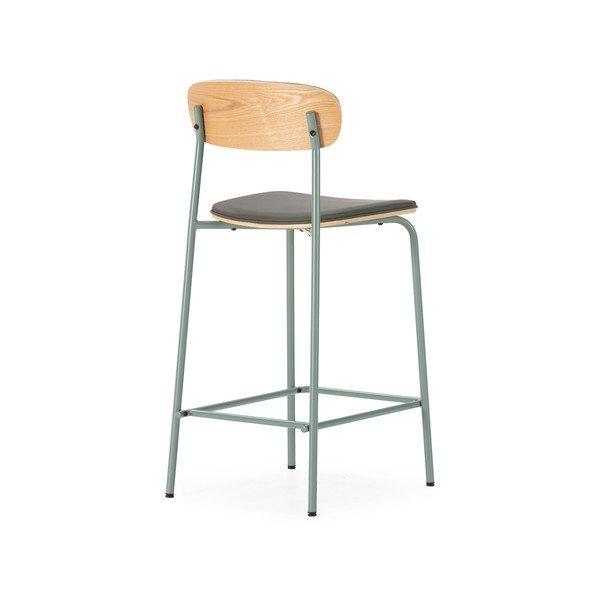 Тъмнозелени тапицирани бар столове в комплект 2 бр. (височина на седалката 65,5 cm) Saula – Marckeric-image-4