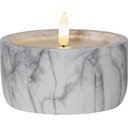 LED свещ от сив и бял бетон, височина 7,5 см Flamme Marble - Star Trading