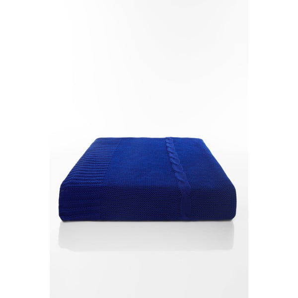 Tmavě modrá deka Home De Bleu Lora, 170 x 130 cm