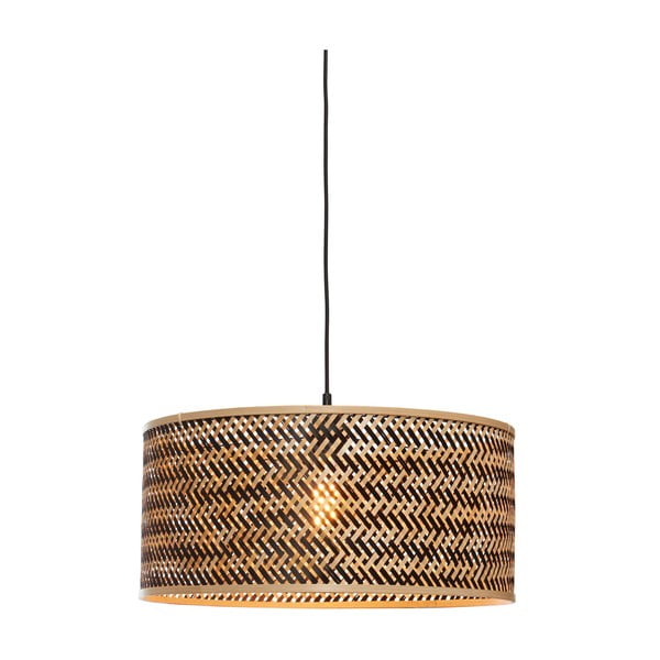 Висяща лампа с бамбуков абажур в черно-природен цвят ø 50 cm Java - Good&Mojo