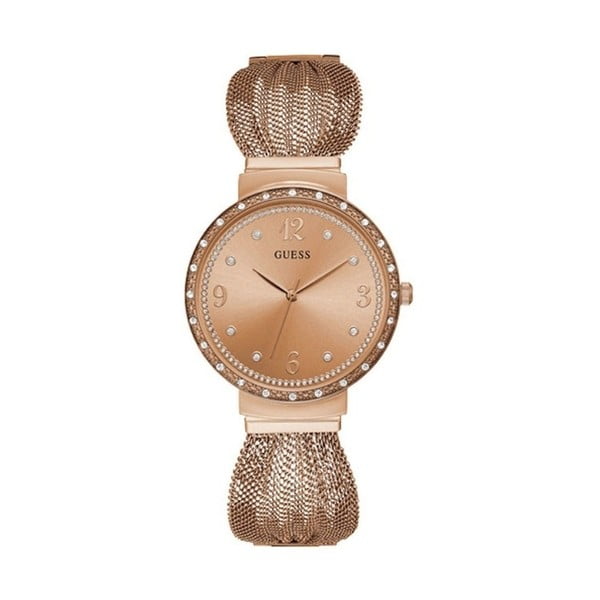 Дамски часовник в розово злато с каишка от неръждаема стомана W1083L3 - Guess