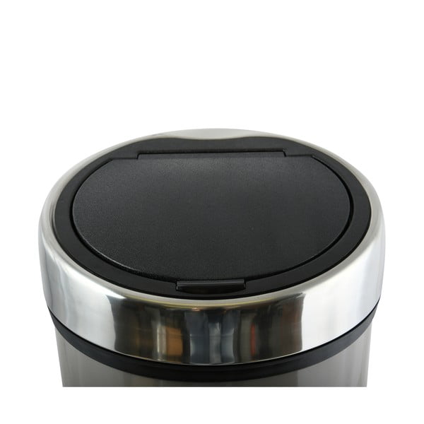 Кафяво-сиво стоманено кошче за боклук с отваряне с докосване 30 l – MSV-image-3