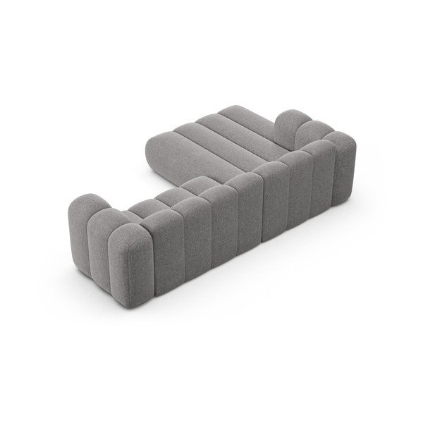 Сив шенилов ъглов диван (ляв ъгъл) Lupine – Micadoni -image-3