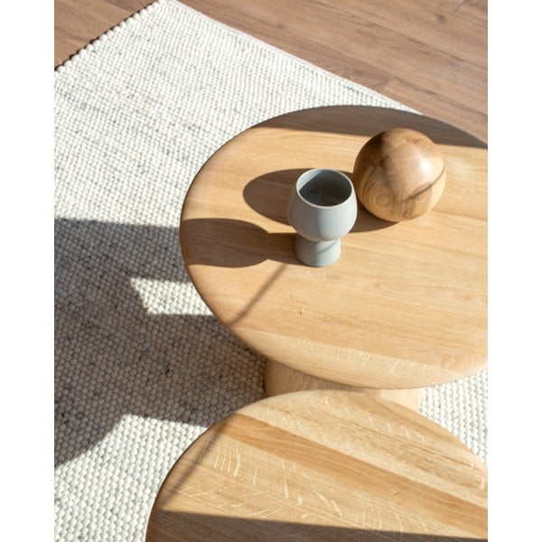 Кръгла странична масичка от масивен дъб ø 40 cm Mushroom – Gazzda-image-3
