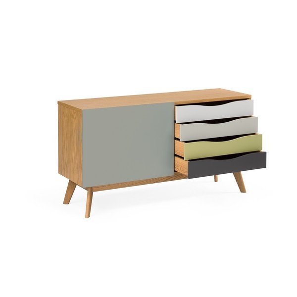 Сив скрин с чекмеджета Avon - Woodman-image-2