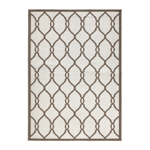Hnědý vzorovaný oboustranný koberec vhodný i na ven bougari Rimini, 200 x 290 cm