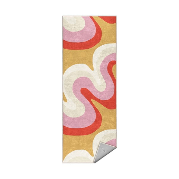Жълта-розова пътека подходяща за пране 60x230 cm Raspberry Creamsicle – Mila Home