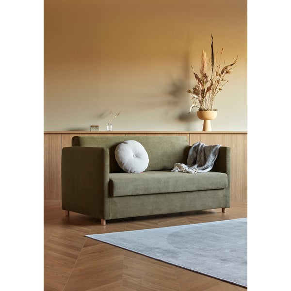 Тъмнозелен велурен разтегателен диван Olan - Innovation-image-1