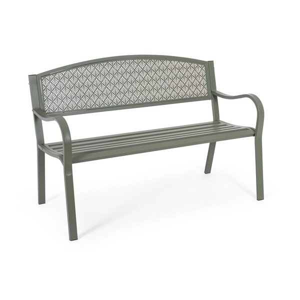 Градинска пейка метална в цвят каки Lizette – Bizzotto-image-2