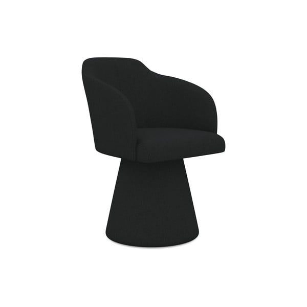 Черен тапициран трапезен стол Kanoa – Makamii