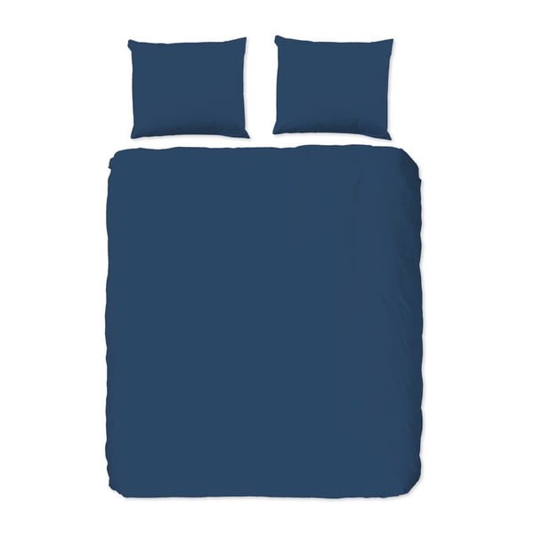 Синьо памучно спално бельо за двойно легло Versal, 200 x 220 cm Uni - Good Morning