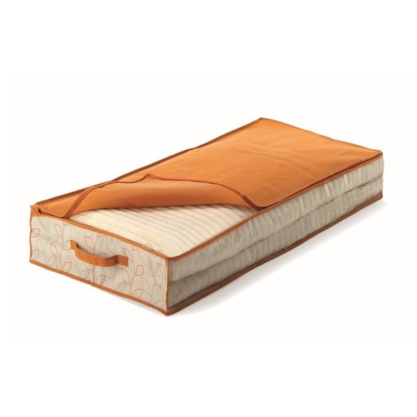 Oranžový úložný box pod postel Cosatto Bloom, šířka 50 cm