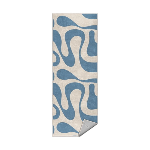 Синя пътека подходяща за пране 60x230 cm Blue Latte – Mila Home