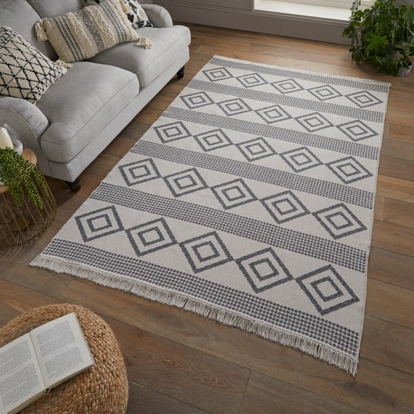 Сив килим 160x230 cm Deuce Teo - Flair Rugs-image-2