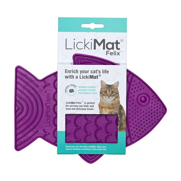 Подложка за облизване за котки Felix Purple - LickiMat