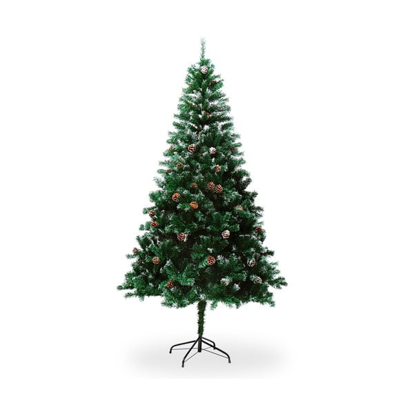Umělý vánoční stromek se šiškami, výška 1,8 m