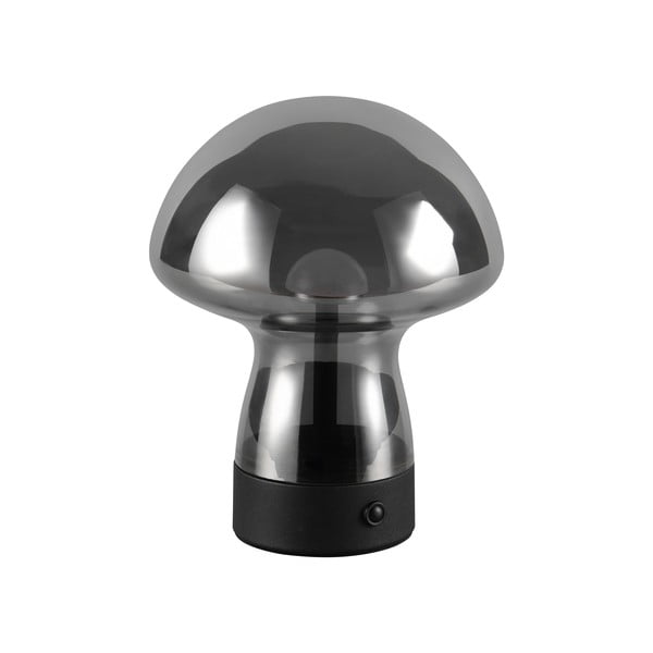 Сива LED настолна лампа със стъклен абажур (височина 18 cm) Dooley – Trio