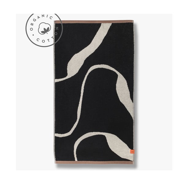 Черно-бяла кърпа от органичен памук 70x133 cm Nova Arte - Mette Ditmer Denmark