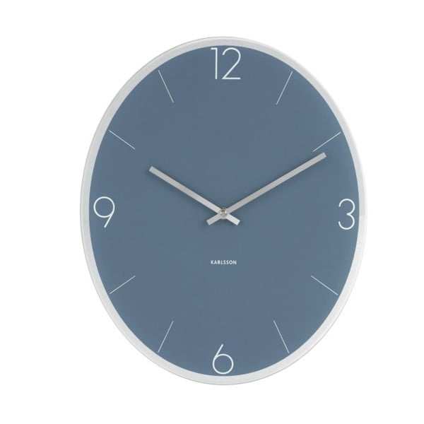 Modré nástěnné hodiny Karlsson Elliptical