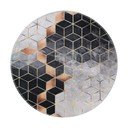 Черно-бял миещ се кръгъл килим ø 100 cm - Vitaus