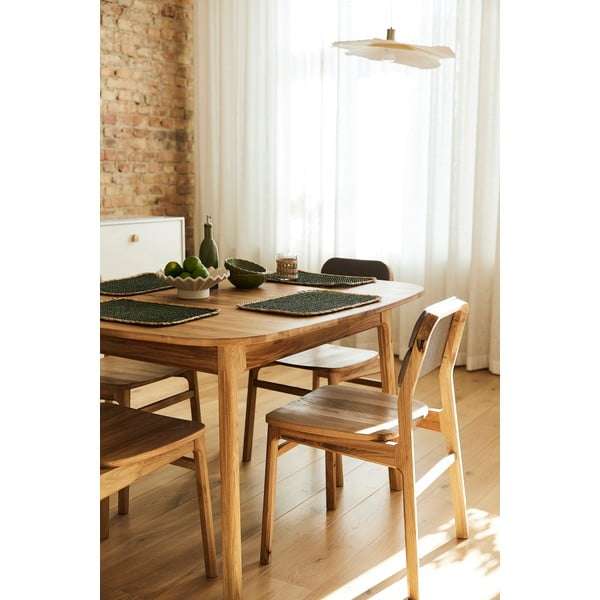 Трапезна маса от масивен дъб в естествен цвят  90x200 cm Twig – The Beds-image-2