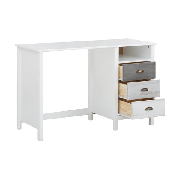 Работна маса в бяло и сиво Salva - Støraa-image-3