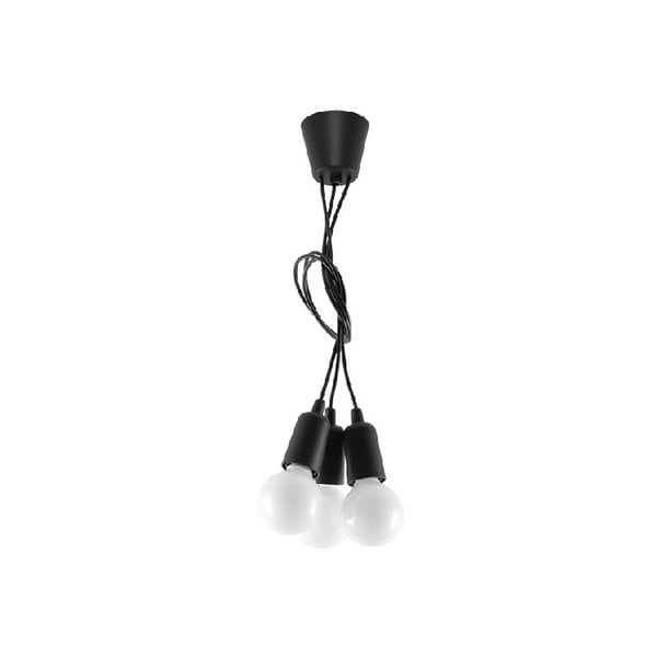 Черна висяща лампа 15x15 cm Rene - Nice Lamps
