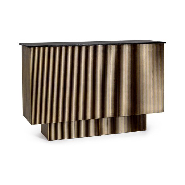 Кухненски остров с дъска от мангово дърво 40x160 cm Virat – Bizzotto