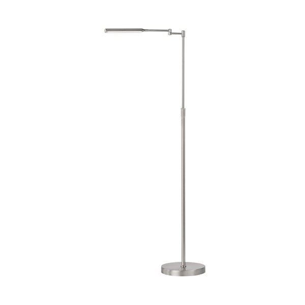 LED подова лампа сребърна с метален абажур (височина 130 cm) Nami – Fischer & Honsel