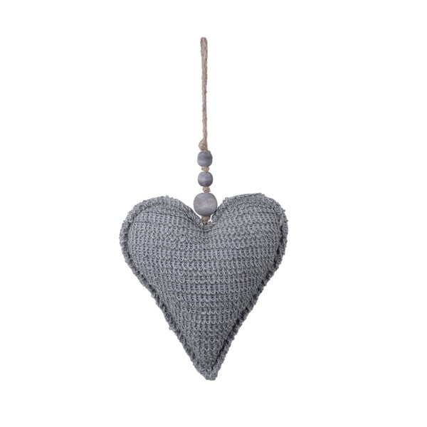 Висящ орнамент от плат във формата на сърце , 17,5 x 34 cm - Ego Dekor