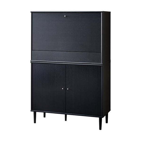 Черен шкаф за вино в декор от ясен 89x136 cm Mistral - Hammel Furniture