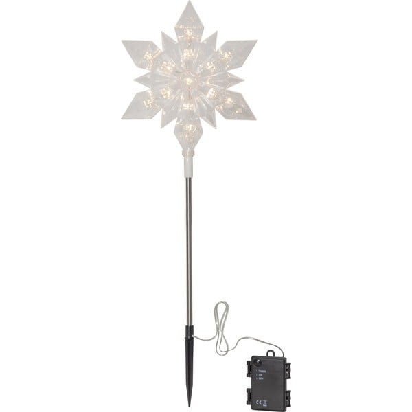 Черна външна светлинна декорация с коледен мотив Flocke - Star Trading