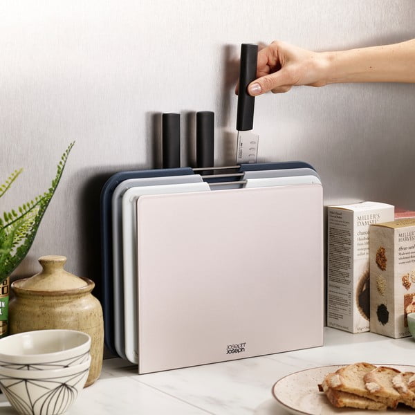 Комплект от 3 дъски за рязане и ножове с поставка Nest Plus - Joseph Joseph-image-4